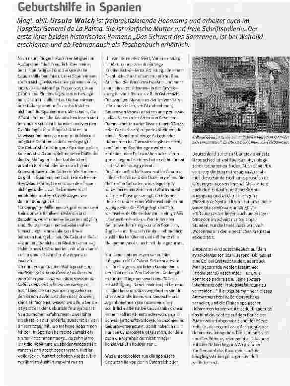 Vorschauseite 1: Geburtshilfe in Spanien