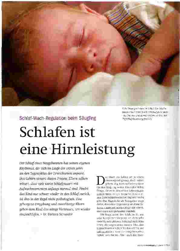 Vorschauseite 1: Schlafen ist eine Hirnleistung