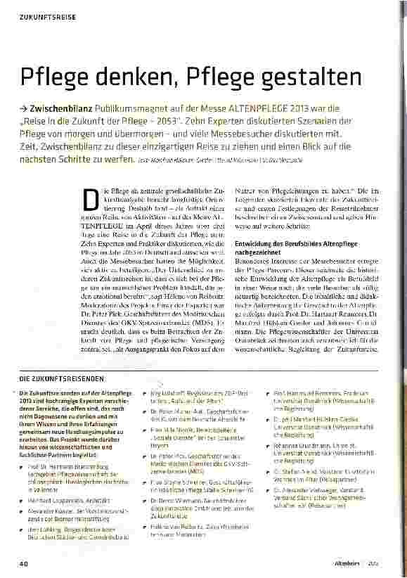 Vorschauseite 1: Pflege denken, Pflege gestalten