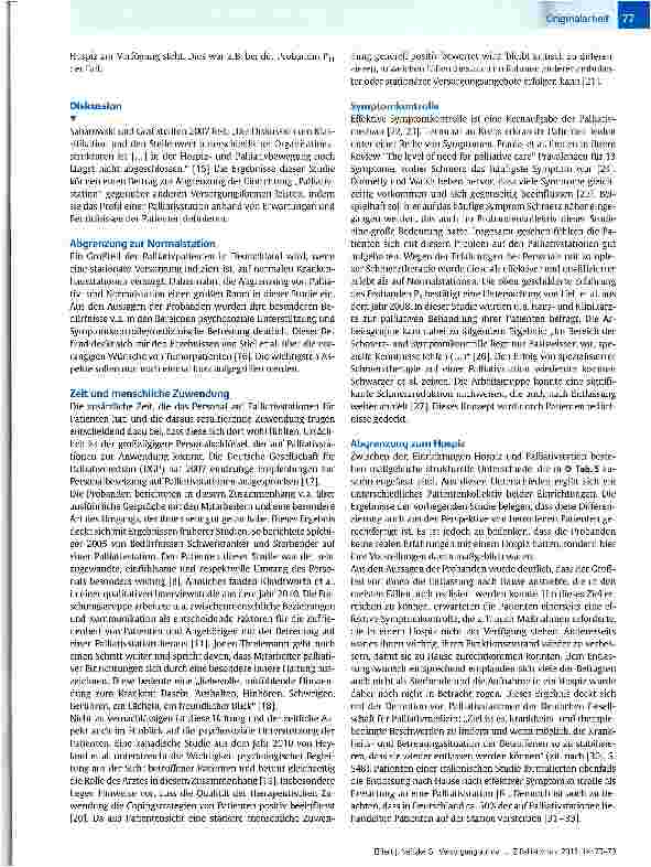 Vorschauseite 5: Versorgung auf der Palliativstation Sichtweise von Betroffenen