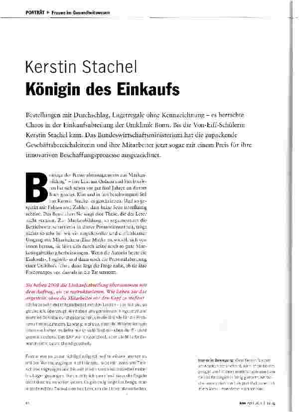 Vorschauseite 1: Kerstin Stachel Königin des Einkaufs