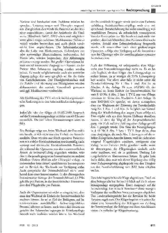 Vorschauseite 3: Intensivzulage und Stationsleitungszulage nach TV-L TV-L§ 43 Nr. 8 Abs. 1 und Abs. 2 Satz 1; Protokollerklärung Nr. 1 Abs. 1a und Nr. 3 Satz 1 und 2 zu Abschnitt Ader Anlage 1b zu…