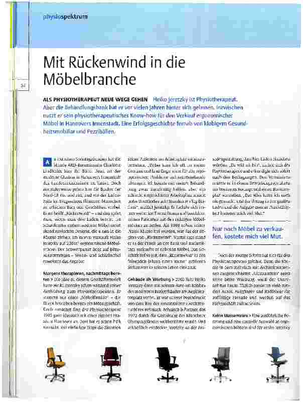 Vorschauseite 1: Mit Rückenwind in die Möbelbranche