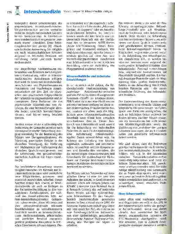 Vorschauseite 3: Intensivmedizin morgen