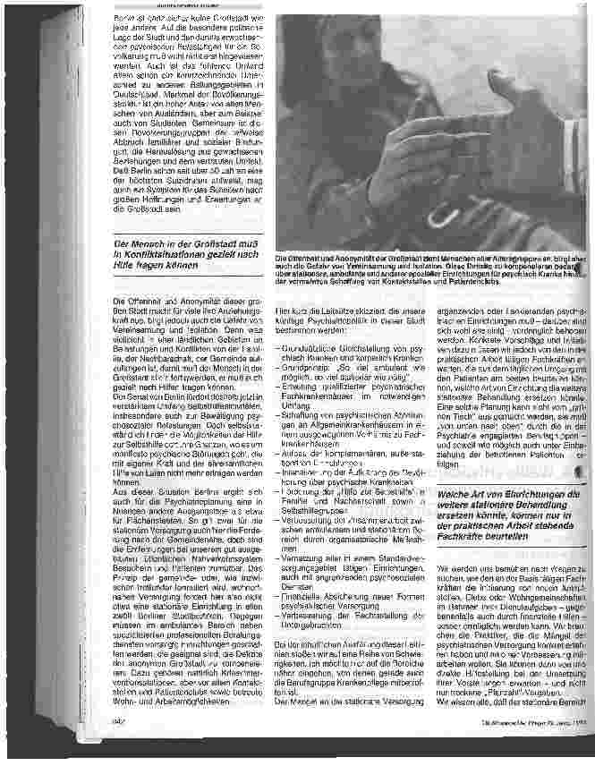 Vorschauseite 2: Die Weiterentwicklung eines Psychatriegesamtkonzepts am Beispiel einer Großstadt