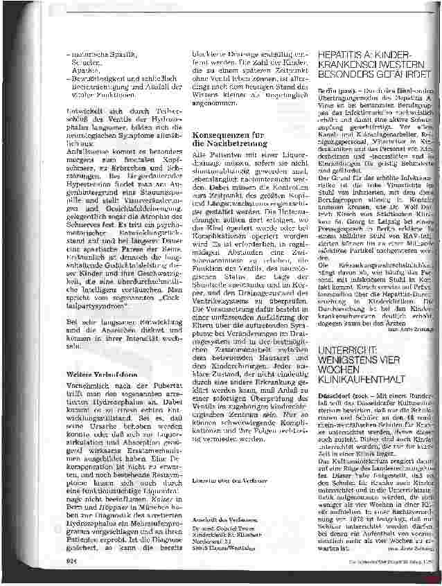 Vorschauseite 6: Kinderchirurgie Teil 1: Der Hydrocephalus