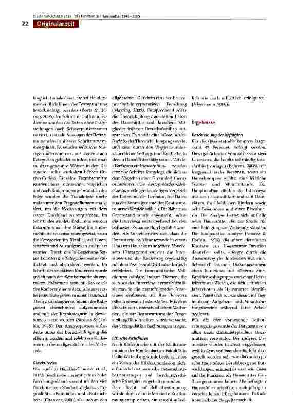 Vorschauseite 4: «Mein Lohn ist, dass ich darf». Wie Hausmütter den Machtverlust ihrer Position in Häusern für «Kranke und Pflegebedürftige» zwischen 1945 und 1995 im Rückblick erinnerten