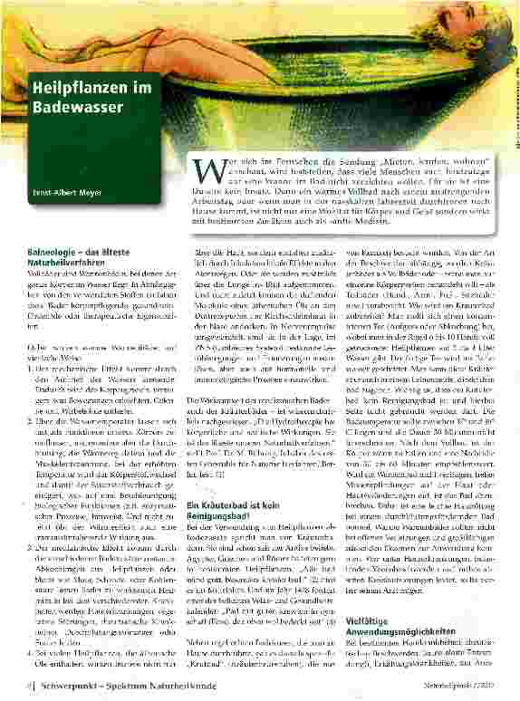Vorschauseite 1: Heilpflanzen im Badewasser