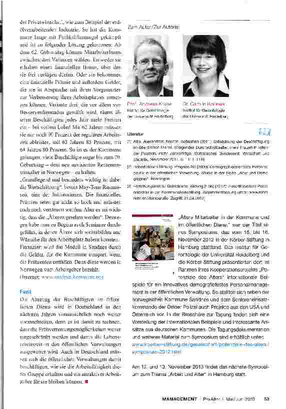 Vorschauseite 6: Arbeitsfähigkeit und Motivation älterer Mitarbeitender im öffentlichen Dienst erhalten