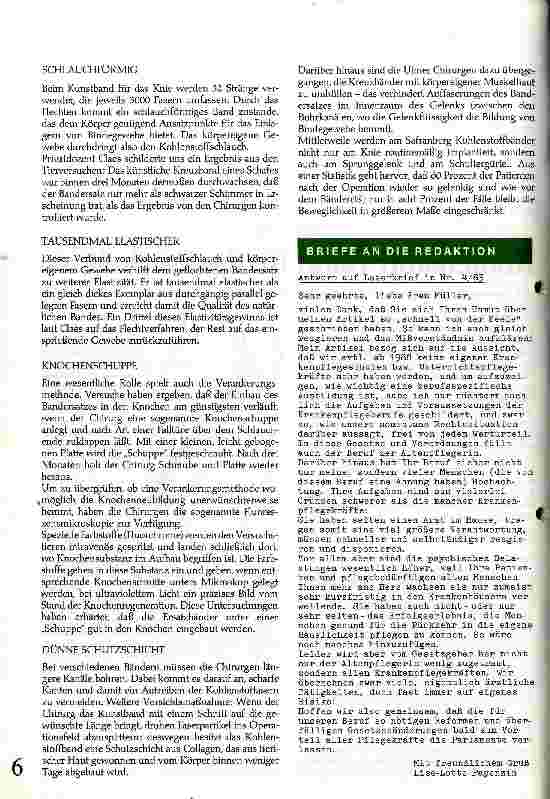 Vorschauseite 2: Kohlenstoff-Band für das Wackelknie