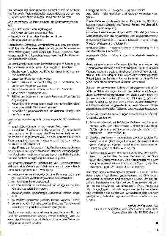 Vorschauseite 2: Prinzipien der medizinischen Therapie und der Schmerzbehandlung auf einer Palliativstation