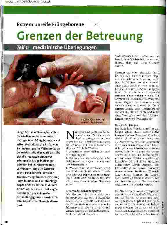 Vorschauseite 1: Grenzen der Betreuung Teil1: medizinische Überlegungen