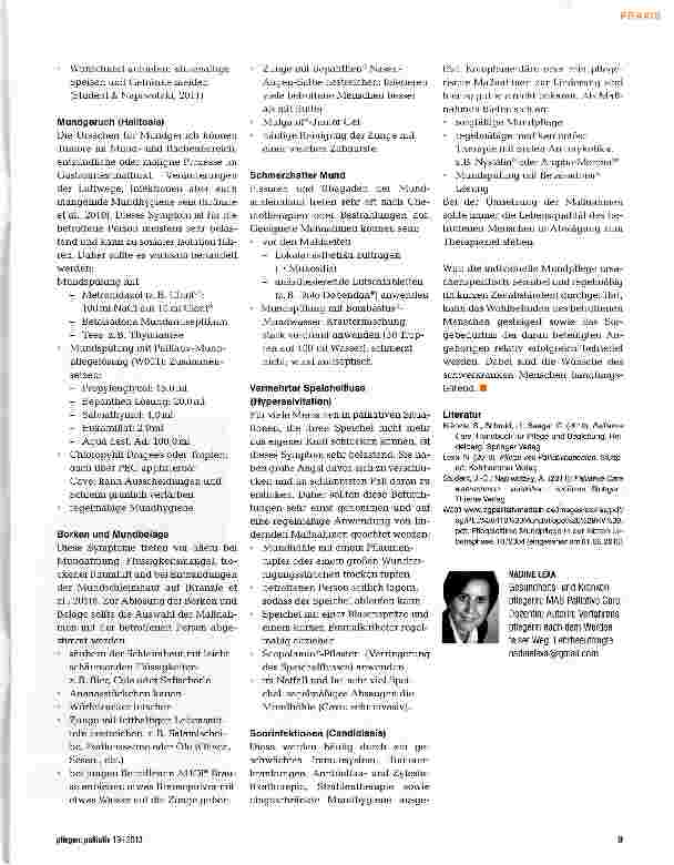 Vorschauseite 4: Mundpflege bei oralen Schleimhautveränderungen