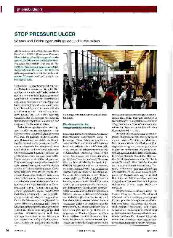 Vorschauseite 1: STOP PRESSURE ULCER