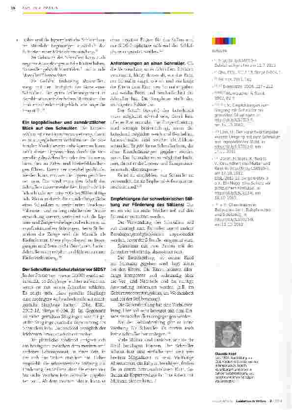 Vorschauseite 2: Verantwortungsvoller Umgang mit dem Schnuller