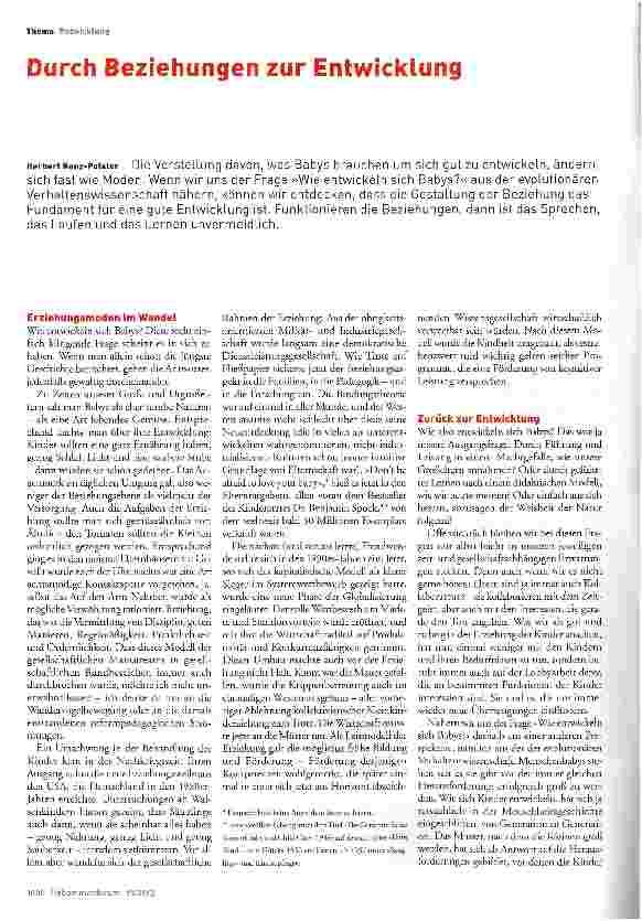 Vorschauseite 1: Durch Beziehungen zur Entwicklung