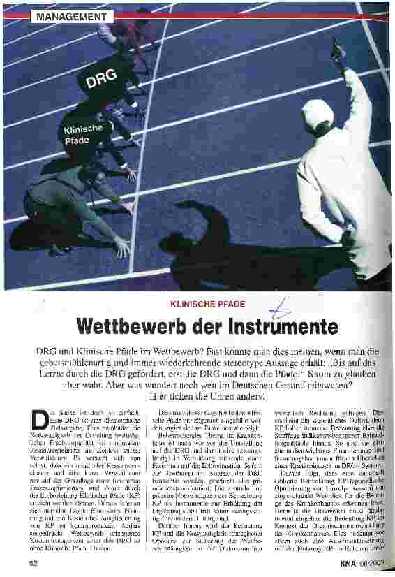 Vorschauseite 1: Klinische Pfade: Wettbewerb der Instrumente