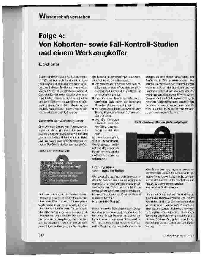 Vorschauseite 1: Folge 4: Von Kohortensowie Fall-Kontroll-Studienund einem Werkzeugkoffer