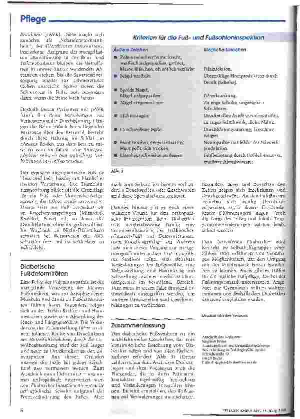 Vorschauseite 3: Eine Komplikation mit besonderer Bedeutung Das diabetische Fusssyndrom