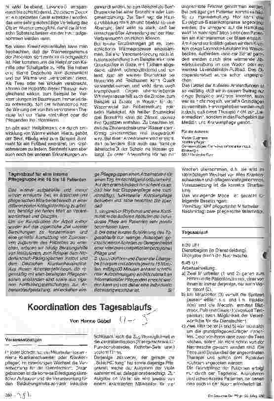 Vorschauseite 1: Koordination des Tagesablaufes