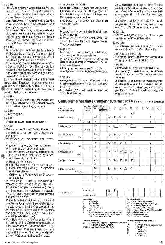 Vorschauseite 2: Koordination des Tagesablaufes