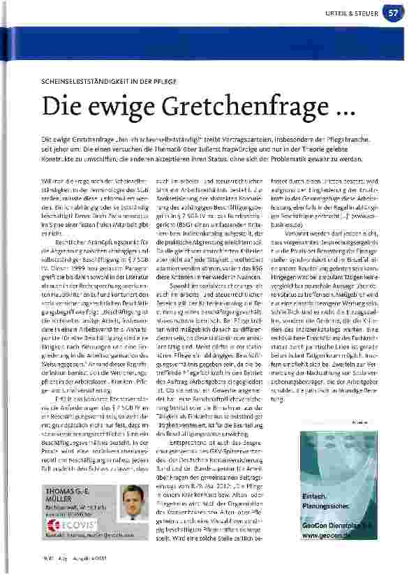 Vorschauseite 1: Die ewige Gretchenfrage...