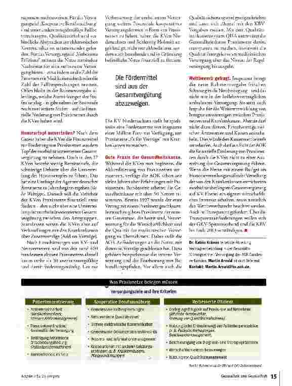 Vorschauseite 2: Prüfliste für Praxisnetze