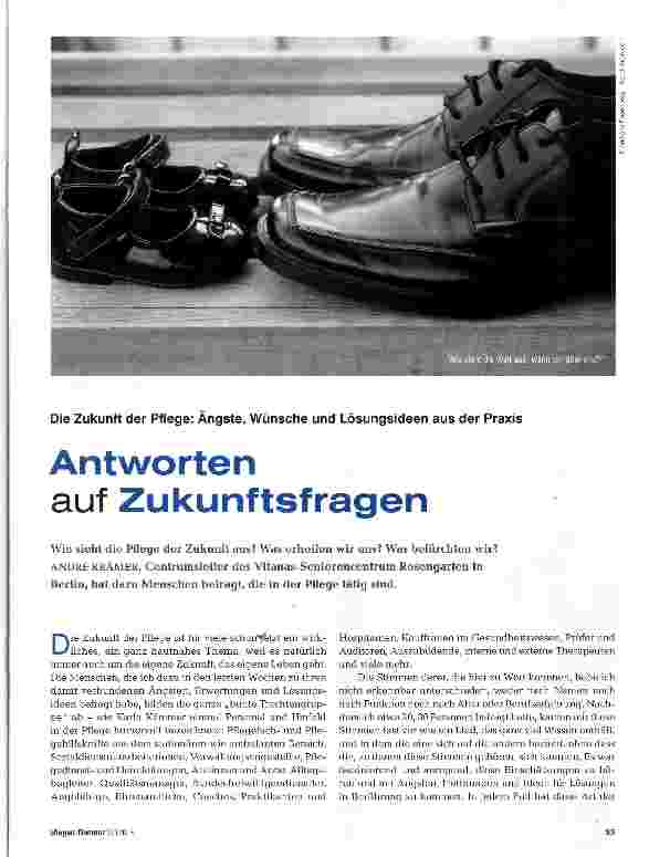 Vorschauseite 1: Antworten auf Zukunftsfragen