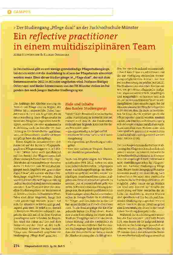 Vorschauseite 1: Ein reßective practitioner in einem multidisziplinären Team