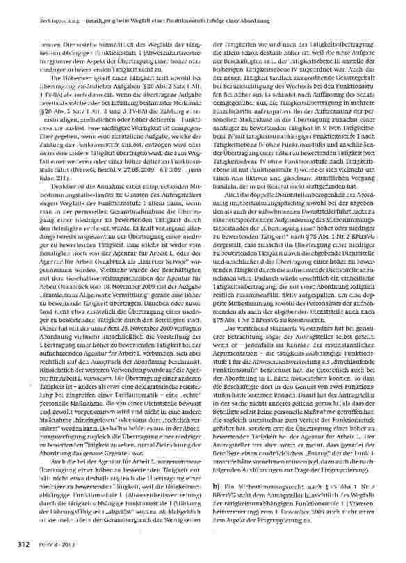 Vorschauseite 4: Beteiligung beim Wegfall einer Funktionsstufe infolge einer Abordnung