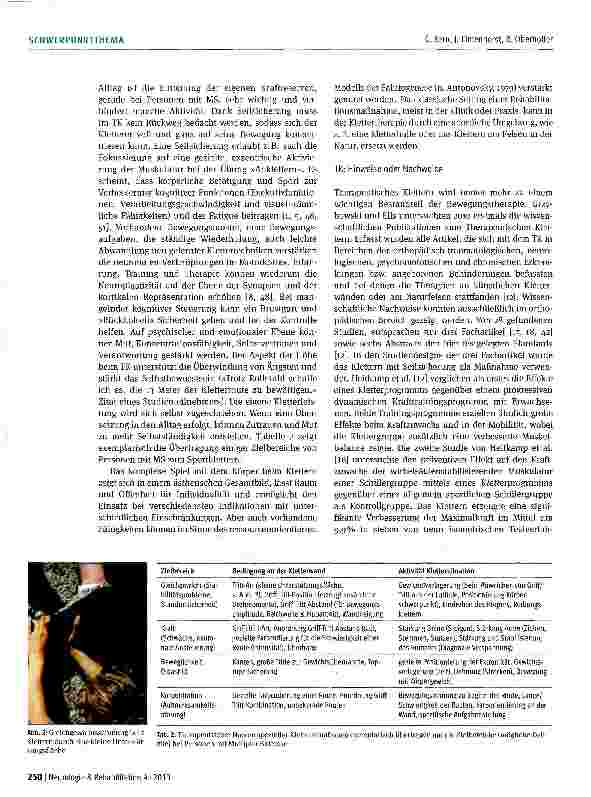 Vorschauseite 4: Wirkung von Therapeutischem Klettern bei Personen mit Multipler Sklerose -Hinweise oder Nachweise?