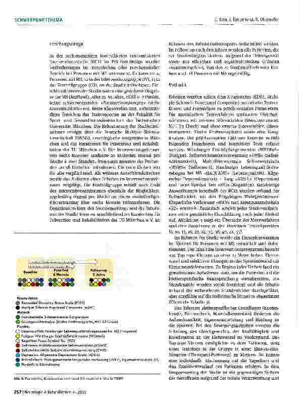 Vorschauseite 6: Wirkung von Therapeutischem Klettern bei Personen mit Multipler Sklerose -Hinweise oder Nachweise?