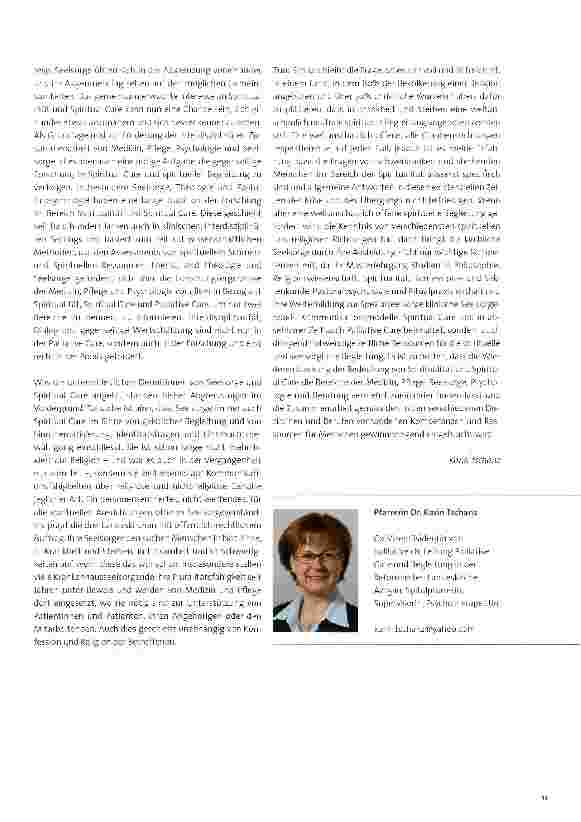 Vorschauseite 2: ... und ein Kommentar aus der Schweiz: Die Wiederentdeckung der spirituellen Begleitungals Chance