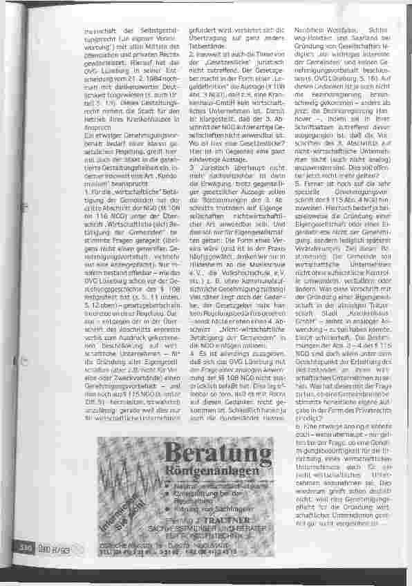 Vorschauseite 5: Der komplizierte Weg vom Regiebetrieb zur GmbH Krankenhaus Hildesheim arbeitet erfolgreich in neuer Rechtsform