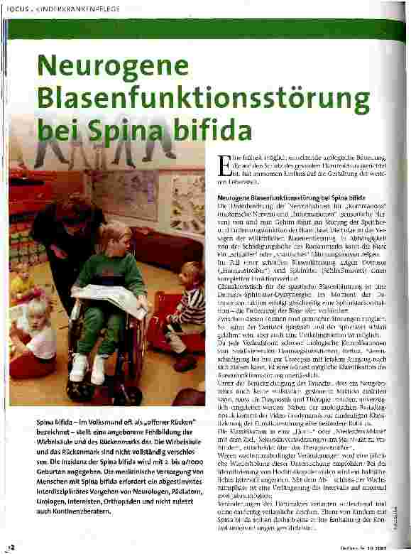 Vorschauseite 1: Neurogene Blasenfunktionsstörung bei Spina bifida