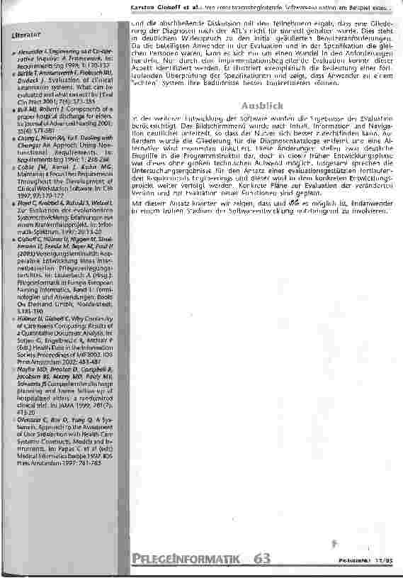 Vorschauseite 5: Implementationsbegleitende Softwareevaluation am Beispiel eines internetbasierten Pflegeverlegungsberichtes