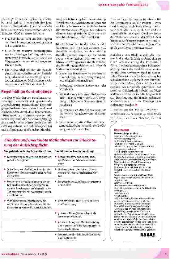 Vorschauseite 2: Aufsicht ohne Freiheitsbeschränkung
