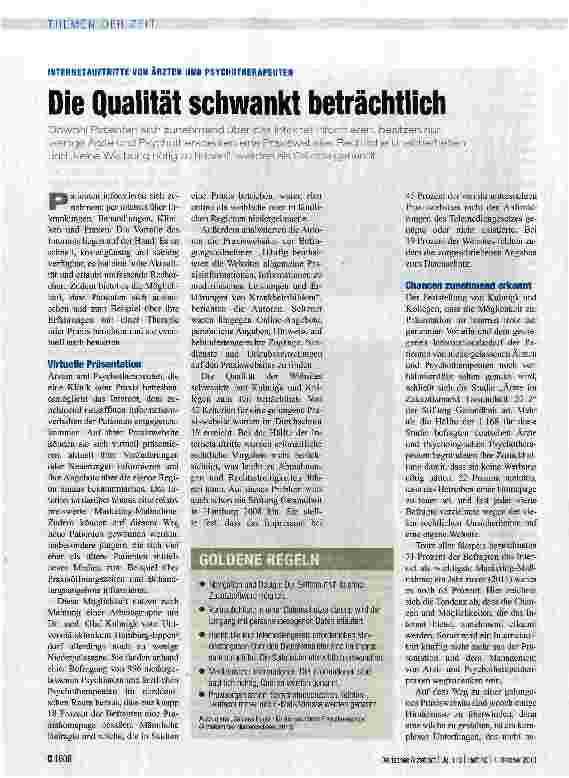 Vorschauseite 1: Die Qualität schwankt beträchtlich