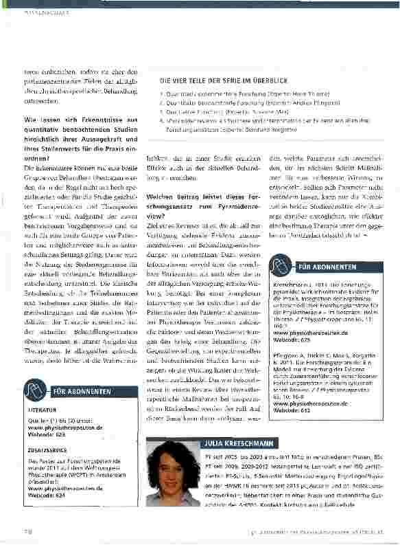 Vorschauseite 3: Die Forschungspyramide: wirklichkeitsnahe Evidenz für die Praxis