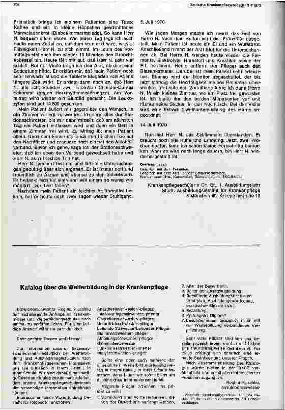 Vorschauseite 4: Bericht über die Pflege eines Patienten nach einem Herzinfarkt