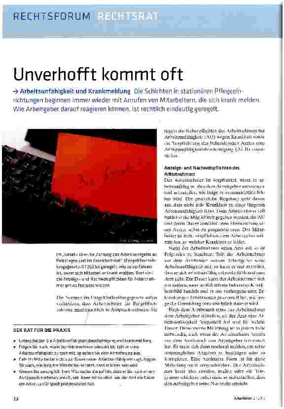 Vorschauseite 1: Unverhofft kommt oft