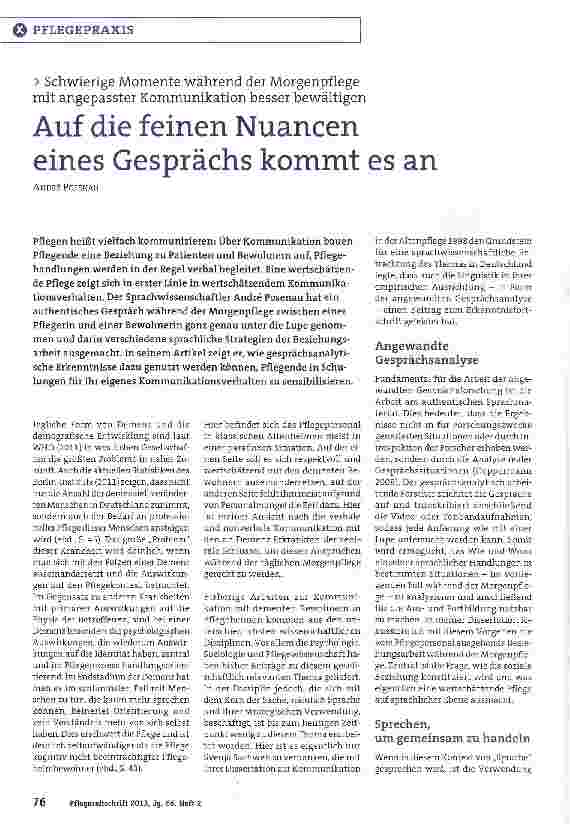Vorschauseite 1: Auf die feinen Nuancen eines Gesprächs kommt es an
