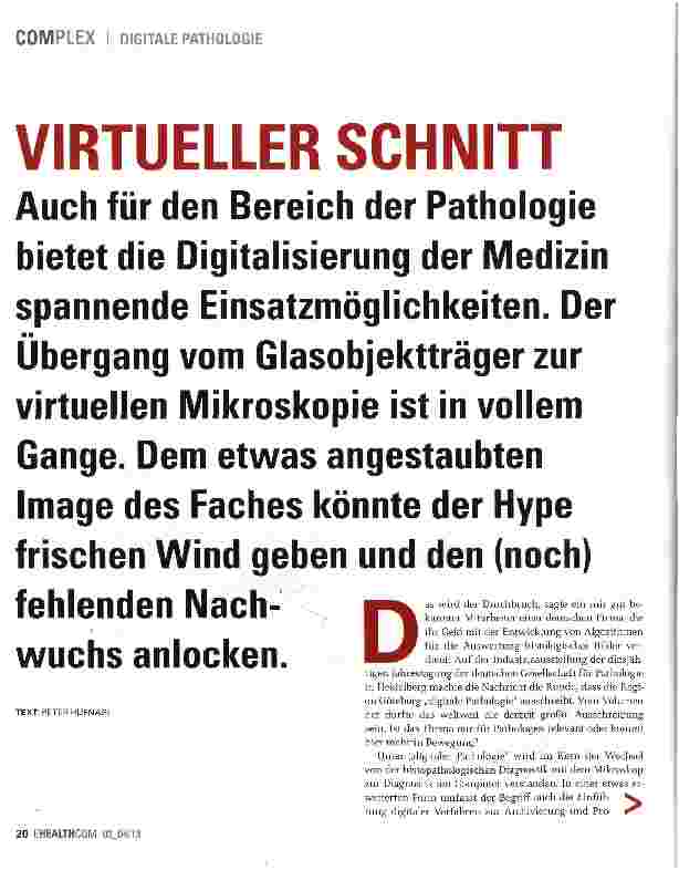 Vorschauseite 1: VIRTUELLER SCHNITT