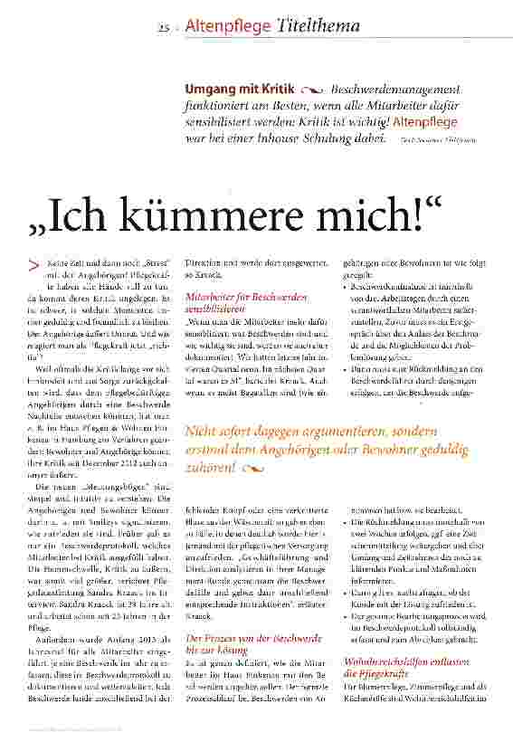 Vorschauseite 2: Ich kümmere mich!