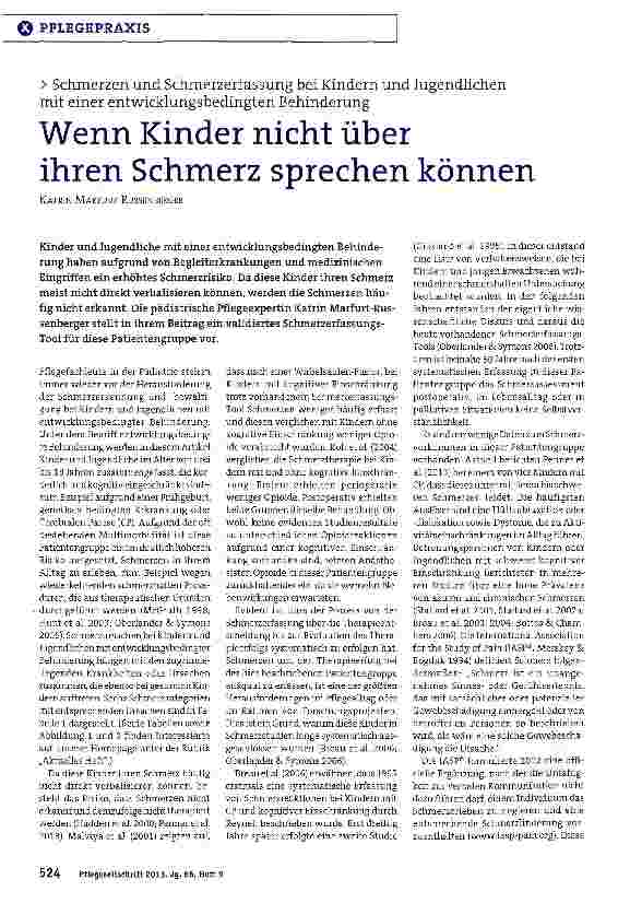 Vorschauseite 1: Wenn Kinder nicht über ihren Schmerz sprechen können