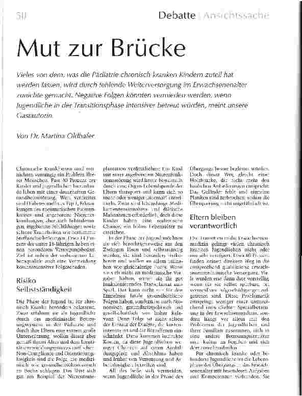 Vorschauseite 1: Mut zur Brücke