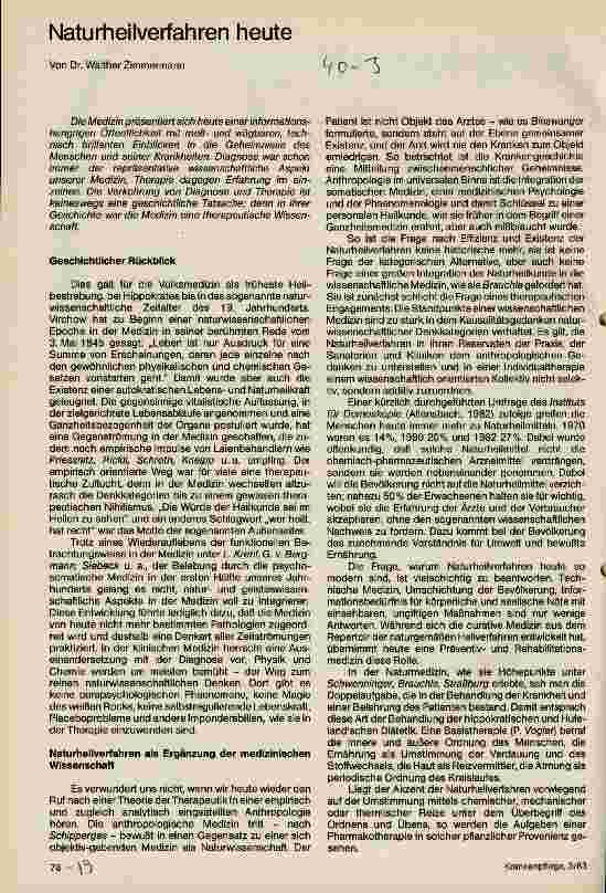 Vorschauseite 1: Naturheilverfahren heute
