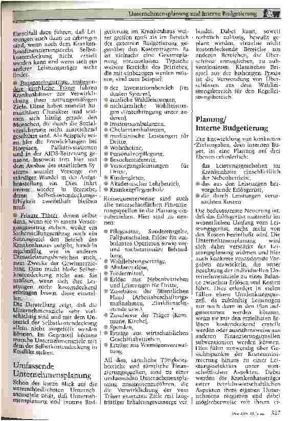 Vorschauseite 2: Unternehmensplanung und Interne Budgetierung
