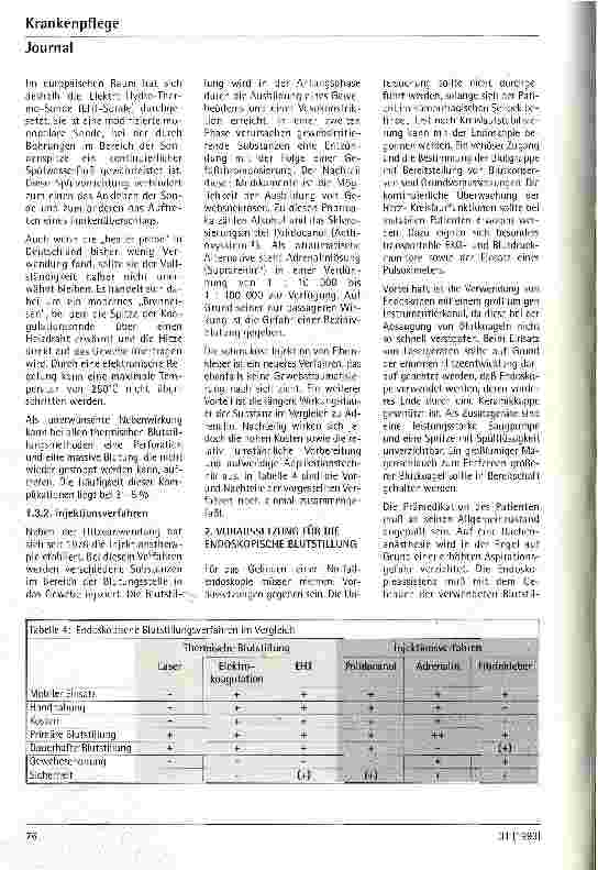 Vorschauseite 3: Endoskopische Stillungen von Ulcusblutungen Aus der 1.Med.Klinik der Friedrich-Alexander-Universität Erlangen