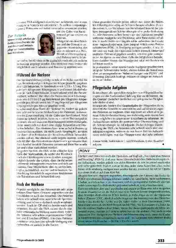 Vorschauseite 2: Kurz und schmerzlos? Totale intravenöse Anästhesie (TIVA)